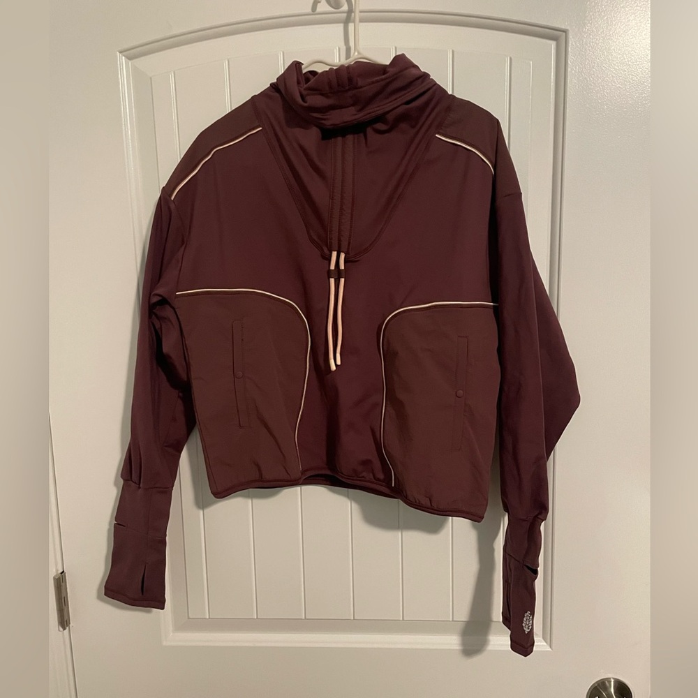 Free People movement brown and pink pullover size medium
